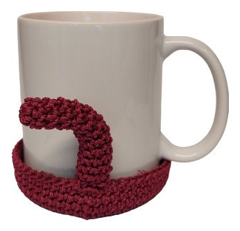 Imagen 4 de 10 de Taza De Cerámica Con Porta Taza De Crochet