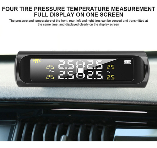 Monitor Digital Pressão Pneus Carro Com Display Lcd