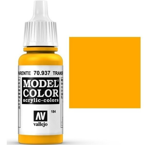 Imagen 3 de 5 de Vallejo 70937 Model Color Amarillo Transparente Acrílico Lp