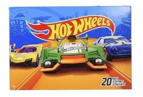 Kit 20 Carros Hot Wheels de Corrida Infantil Modelos Sortidos