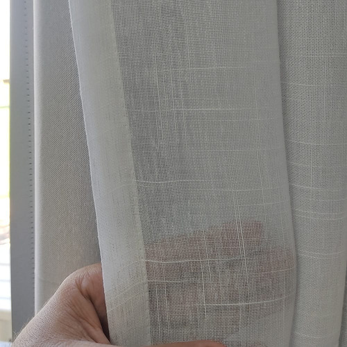 Kit Com 2 Cortinas Linho Com Forro Para Trilho Suiço