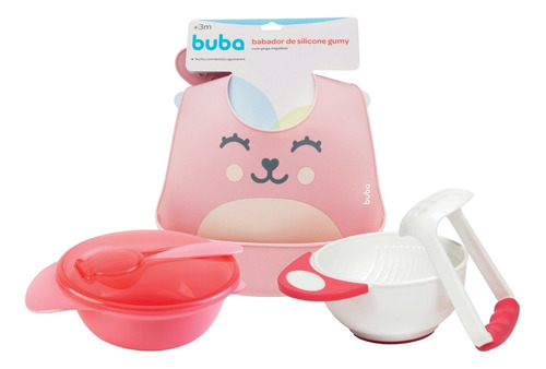 Babador Gumy  Infantil Kit Alimentação Com Bowl E Amassador