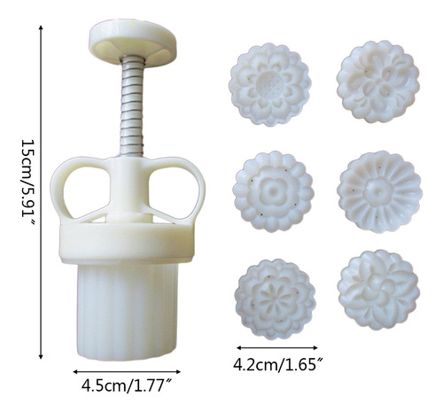 Mooncake Mold 35g Flower Stamp Cookie Cutter Mold Hand