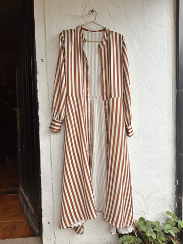 Vestido Awada Playero Camisero Túnica Con Lazo (Usado)