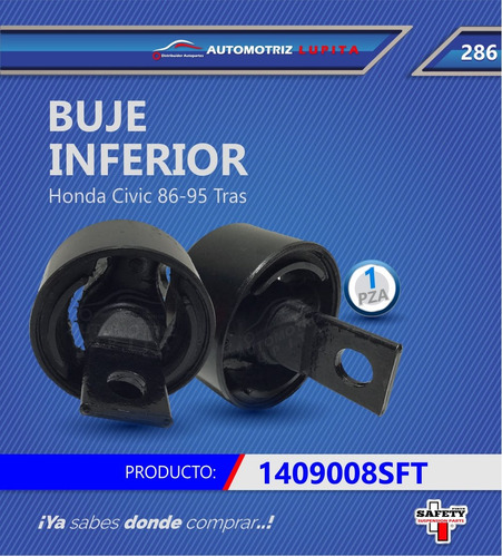 Buje Inf Tras Honda Civic 88-91 Al Brazo Seguidor ,civic 92-