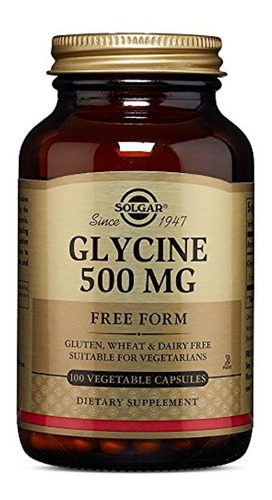 Solgar - Glicina 500 Mg Cápsulas Vegetales, E1370, 1, 1