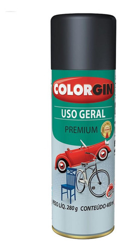 Spray Colorgin Uso Geral Grafite Medio Roda 400ml   5503