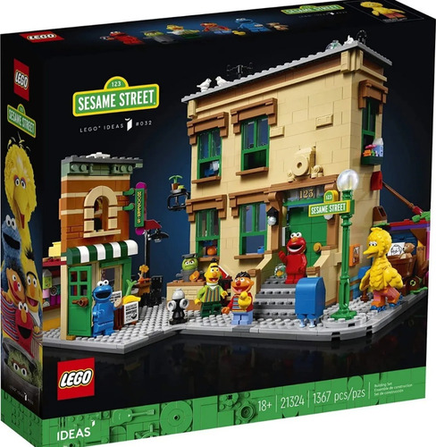 Lego 21324 123 Plaza Sesamo 1367 Piezas