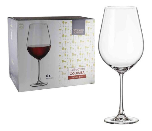 Copos de vinho X 6 Bohemia Glass 850 ml de cor transparente