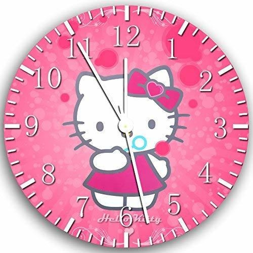Hello Kitty Reloj De Pared Sin Marco X Agradable Para D...