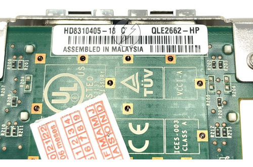 Qlogic HP Qw972-63001 Controller Plate 2x 16gb Sfp