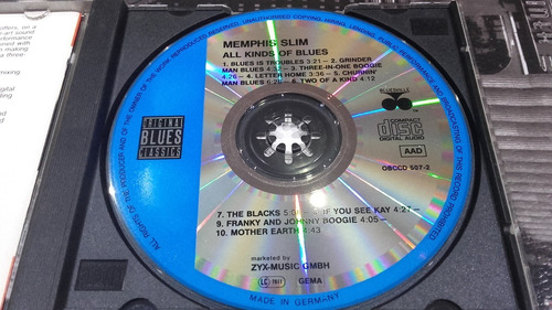 Memphis Slim All Kinds Of Blues Cd Importado.