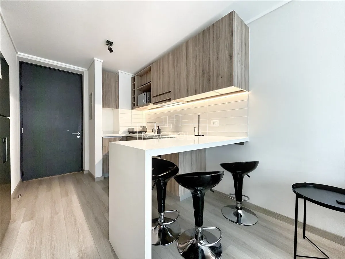Imagen 3 de 15 de Departamento Amoblado En Arriendo De 1d/1b En Las Condes