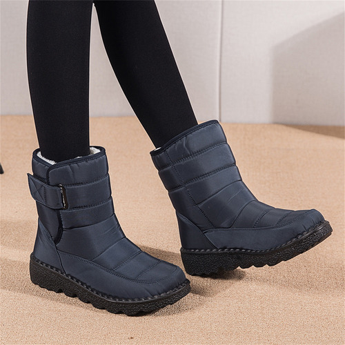 Botas Altas Antideslizantes Para Mujer, Zapatos De Algodón P