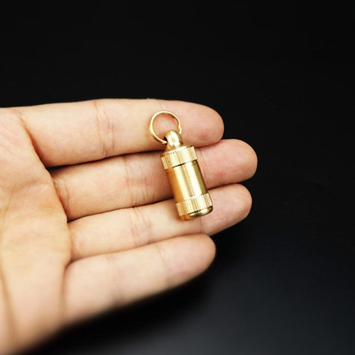 3 Estuches De Latón Para Píldoras Portátiles, Minienvases Po