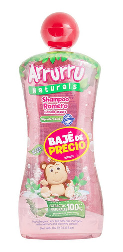 Champu Arrurru Naturals Romero Cabello Oscuro Frasco X400 Ml