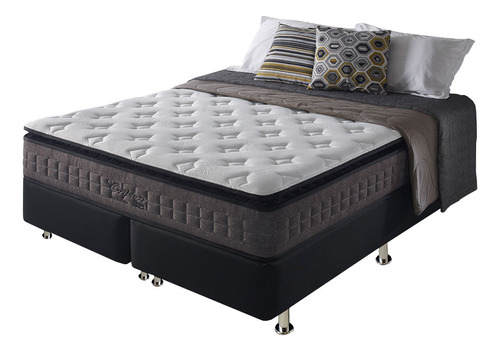 Conjunto Sommier Resortes, Cripton, Queen Size - Ártico