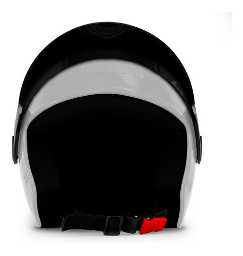 Capacete Aberto Viseira Fumê Para Moto Liberty Three Cor Branco Desenho Solid Tamanho Do Capacete 56