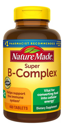 Super Complejo B + Vitamina C 460 Tabletas Marca Nature Made