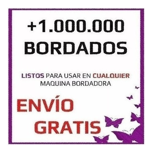 1000000 Diseños Matrices Bordados Ponchados Bordadora