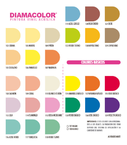 Cubeta De Pintura Vinil Ext/int Diamacolor 18lts Con Brocha Napolitano Mate