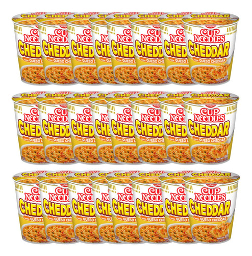 Fideos Cup Noodles Nissin Sabor Queso Cheddar 69 Gr. X24
