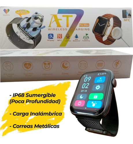 Smartwatch At7 Pro Max Ip68 Nfc Bluetooth