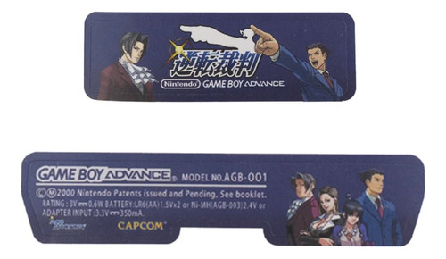 Sticker Para Game Boy Advance (gba) Diseño Ace Attorney