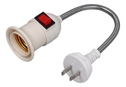 Socket Flexible Ajustable Para Foco E27 Con Enchufe Clavija