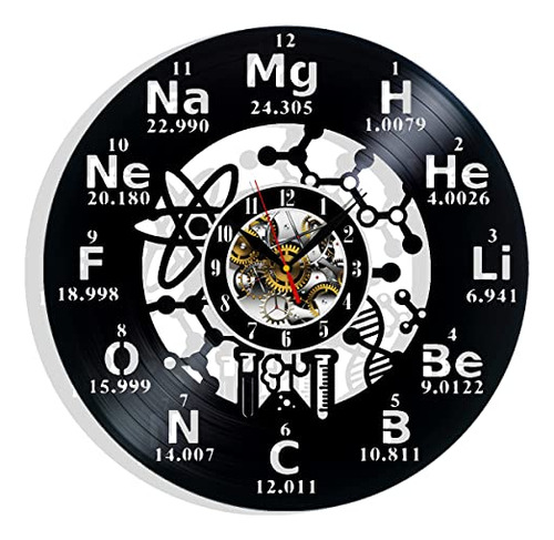 Reloj De Pared De Vinilo De Molécula De Química Bioqu...