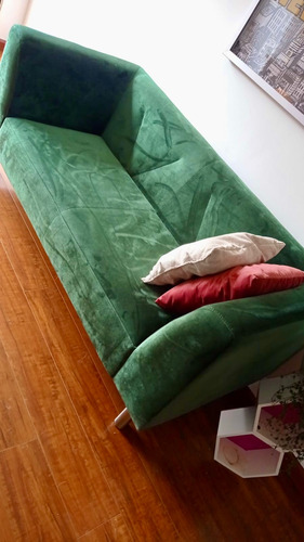 Sofá Verde Esmeralda Usado Como Nuevo Marca Tugo