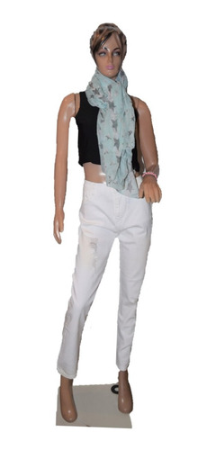 Maria Cher Pantalon Jean Boyfriend Blanco Modelo Ice Beach