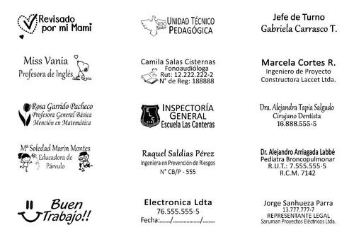 3 Sello Automatico Personalizado , Diseño Gratis.