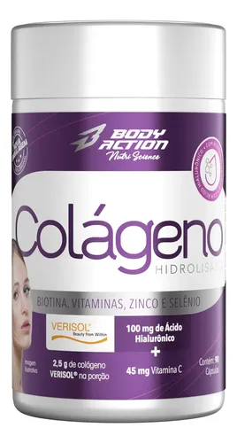 Suplemento Colágeno Body Action - 90 Caps Sabor Sem sabor