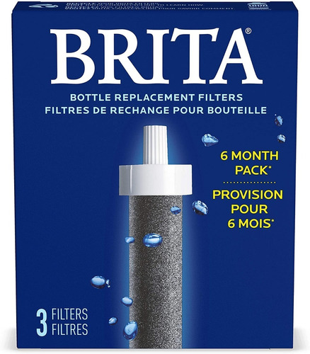 Filtro Brita Repuesto Para Botella De Agua 3 Unidades