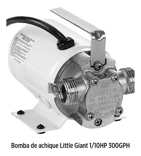 Bomba De Achique 1/10hp 12vdc Little Giant En Bronce