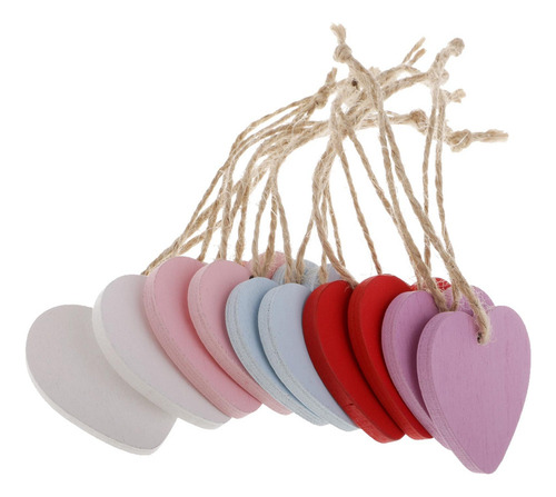 30 Piezas Mezcladas De Madera En Forma De Corazón Mdf