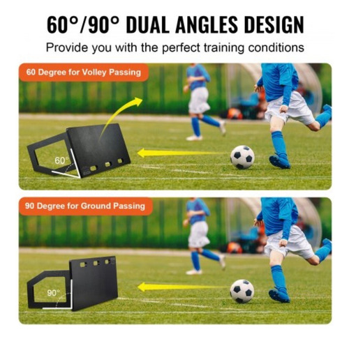Tablero De Rebote Futbol Con 2 Ángulos Portátil 40x16 Pulgad Negro