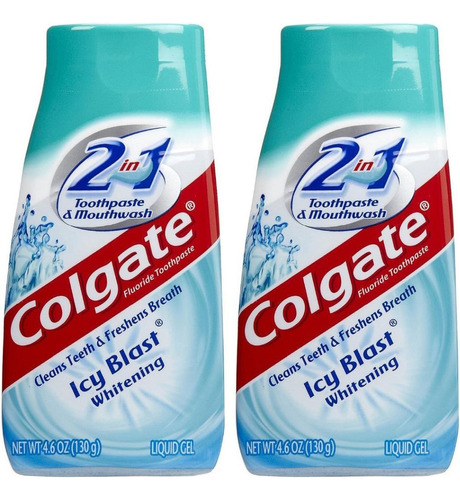 Pasta Dental En Gel Colgate Icy Blast Whitening 2en1  (2und)