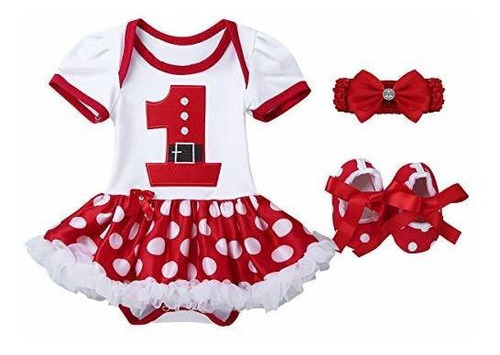 Disfraz Bebe - Tiaobug Infant Baby Girls 1st Christmas Rompe