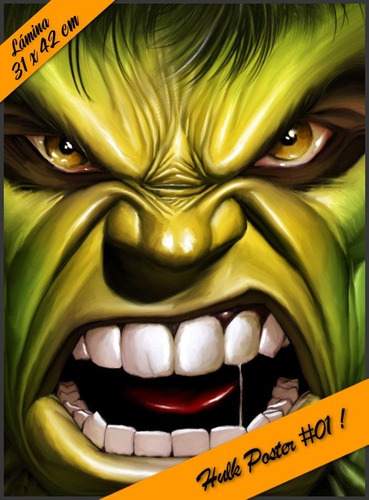 Hulk Poster #01! Lámina Decoupage Autoadhesiva 30 X 42 Cm