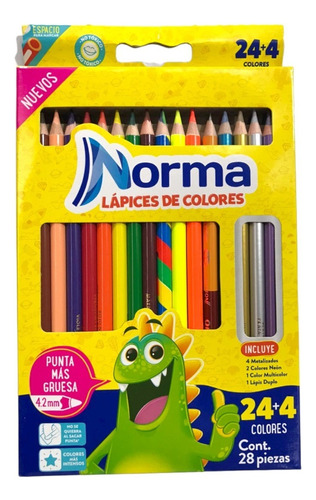 Caja De Colores Norma 24+4
