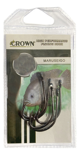 Anzol Para Pesca Com Fisga Maruseigo Black Nº32 C/5- Crown