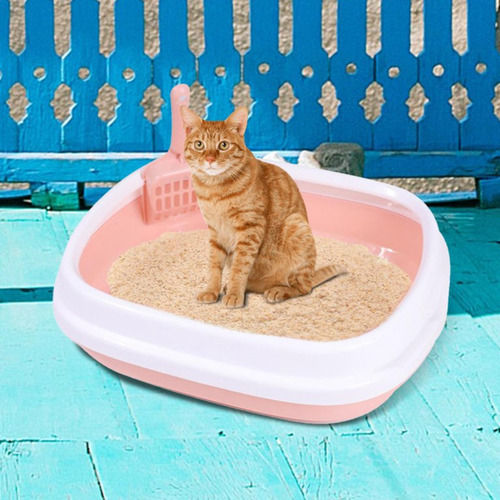 Caixa De Areia Para Gatos Aberta Sanitário C/ Pá 40x34x12
