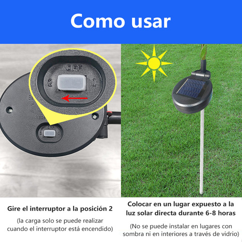 Luces Solares De Jardín Paisaje Lámpara Decoracion Navideña