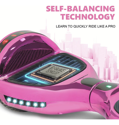 Skate eléctrico hoverboard Rawrr Lite infinity 2023 Rosa 17.7 cm