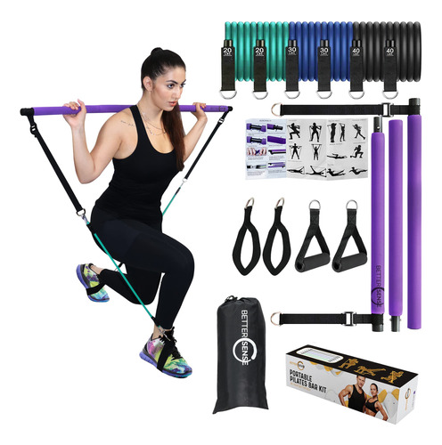 Better Sense Kit De Barra De Pilates Mejorado, Barra De Pila