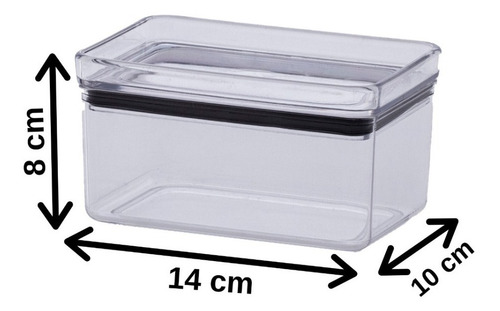 Kit 10 Potes Herméticos Retang. Empilháveis 580/1300/2600ml