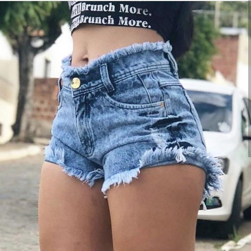 short jeans desfiado mercado livre
