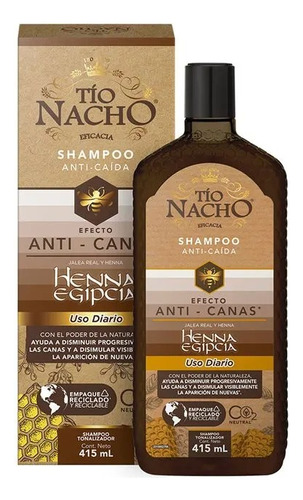 Shampoo Tío Nacho Anticanas Con Henna Egipcia 415ml